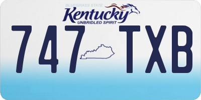 KY license plate 747TXB