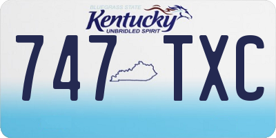 KY license plate 747TXC