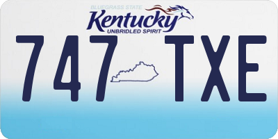 KY license plate 747TXE