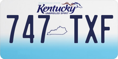 KY license plate 747TXF