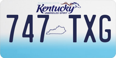 KY license plate 747TXG
