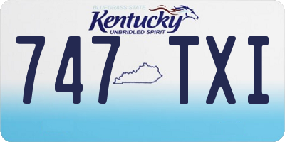 KY license plate 747TXI