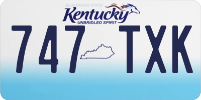KY license plate 747TXK