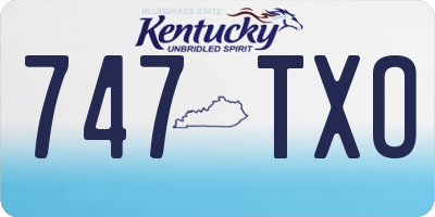 KY license plate 747TXO