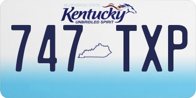 KY license plate 747TXP