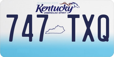 KY license plate 747TXQ