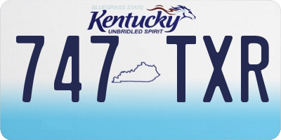 KY license plate 747TXR
