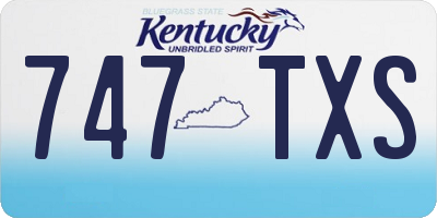KY license plate 747TXS