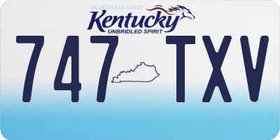 KY license plate 747TXV