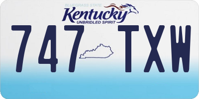 KY license plate 747TXW