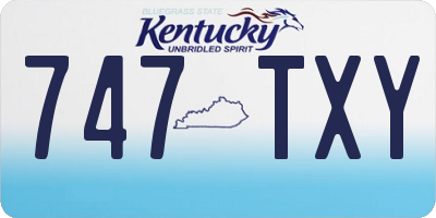 KY license plate 747TXY