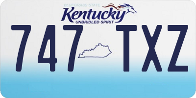 KY license plate 747TXZ