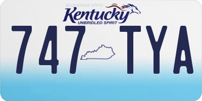 KY license plate 747TYA