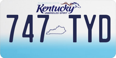KY license plate 747TYD