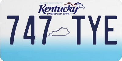 KY license plate 747TYE