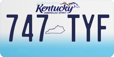 KY license plate 747TYF