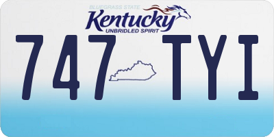 KY license plate 747TYI