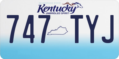 KY license plate 747TYJ
