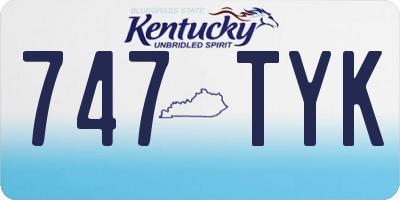 KY license plate 747TYK