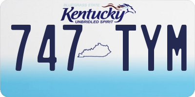 KY license plate 747TYM