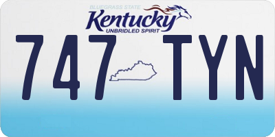 KY license plate 747TYN