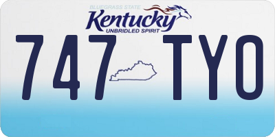 KY license plate 747TYO