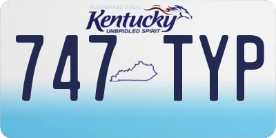 KY license plate 747TYP