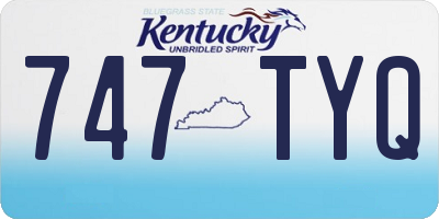 KY license plate 747TYQ