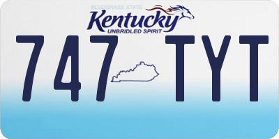 KY license plate 747TYT