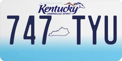 KY license plate 747TYU
