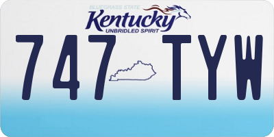 KY license plate 747TYW