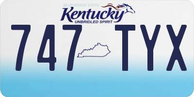 KY license plate 747TYX