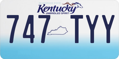 KY license plate 747TYY