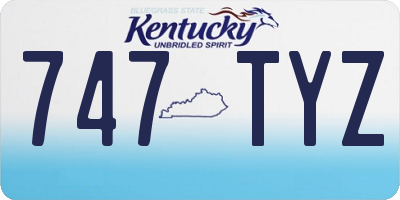 KY license plate 747TYZ