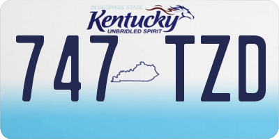 KY license plate 747TZD