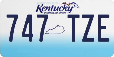 KY license plate 747TZE