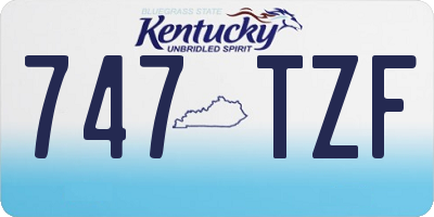 KY license plate 747TZF