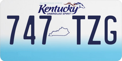 KY license plate 747TZG