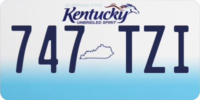 KY license plate 747TZI