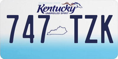 KY license plate 747TZK