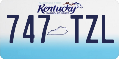 KY license plate 747TZL