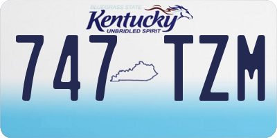 KY license plate 747TZM