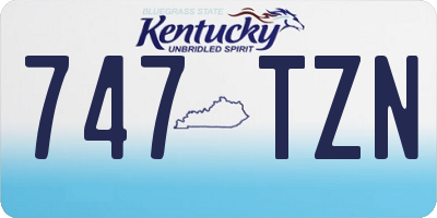 KY license plate 747TZN