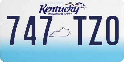 KY license plate 747TZO