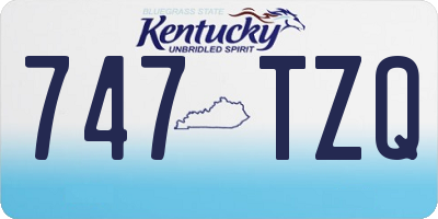 KY license plate 747TZQ