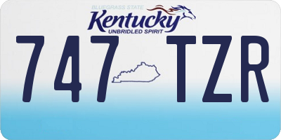 KY license plate 747TZR