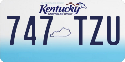 KY license plate 747TZU