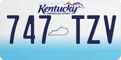 KY license plate 747TZV