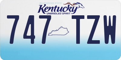 KY license plate 747TZW