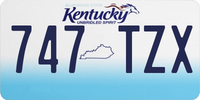 KY license plate 747TZX